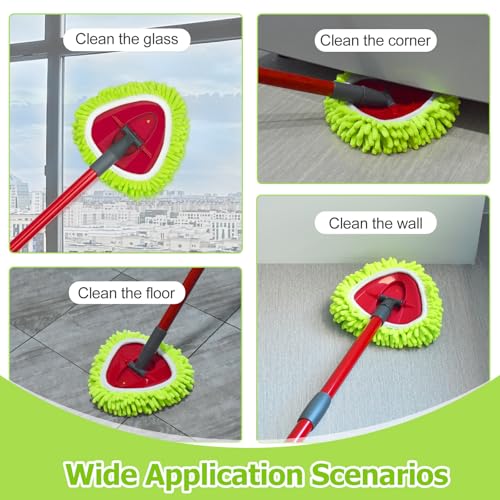 Mop Replace Heads for Ocedar Mop Heads Replacements Easywring 1-Tank System,Spin Mop Replacement Head for Floor Clean,2 Pack Chenille Mop Refills,Washable and Reusable Mop Head Replacement,Green - size: 2 Pack