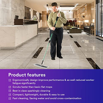 3M Easy Scrub Express Flat Mop Tool with Pad Holder, 16", 1/case