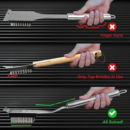 GRILLART Grill Brush and Scraper Replacement Head - 2PCS - color: Replacement Heads
