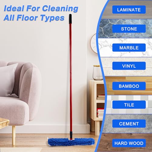 3 Pack Mop Heads Replacements Compatible with O-Cedar Dual-Action Flip Mop, Double-Sided Microfiber Chenille Mop Refills for Dry Wet Use, Washable Reusable Floor Cleaning Pads | Double-sided microfiber chenille refills for wet dry floor cleaning. Washable