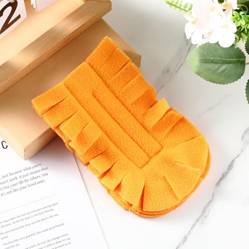 Zubebe 6 Pcs Duster Refill Reusable Fleece Duster Refills Feather Flat Dusters Multi Surface Washable Cleaning Pads Tools for Home, Blinds, Car, Pet, Furniture, Fans (Orange) - color: Orange