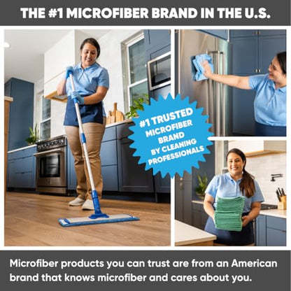 Microfiber Wholesale 18" Absorbent Microfiber Wet Mop Pad - Reusable, Machine Washable, Refills (2 Pack) - size: 18 inch 2 Pack