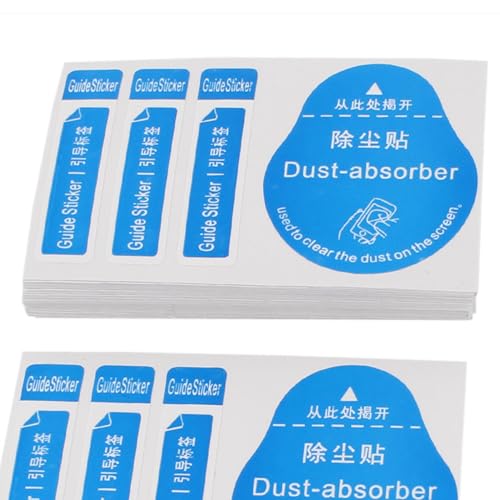 uxcell 50pcs Dust Removal Stickers, Computer Cellphone Tablet Screen Cleaning Decals, 8 x 5cm Laptop Absorber LCD Dusting Stickers Tools for Cell Phone Tempered Glass Screen Film