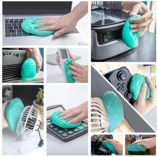 ASFSKY Car Cleaning Gel for Car Detailing Car Cleaning Gel Putty Reusable Keyboard Cleaner Gel Car Putty for Cleaning Dust Universal Cleaning Gel 5 Pack(Green) - color: Green 5 pack
