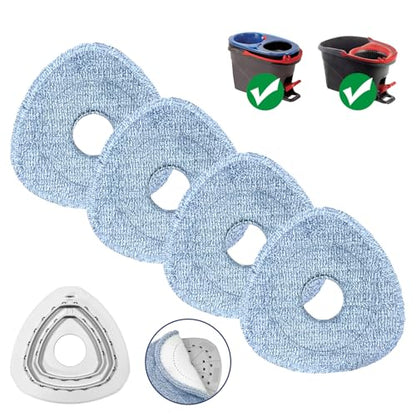 Mop Pads for O-Cedar, New Upgrade 4 Pack Mop Refill Pads, Perfect Addition for Ocedar System Owners, Machine Washable, Reusable, Easy to Replace - size: Ocedar Mop Pads (4pcs)