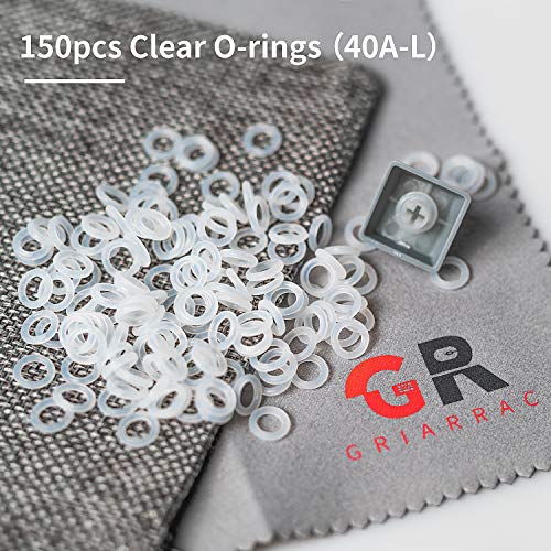 Mechanical Keyboard O Ring Switch Dampener with Keycap Puller Remover Brush Accessory Bag, for Cherry MX Kailh Box Gateron 40A-L (150pcs)