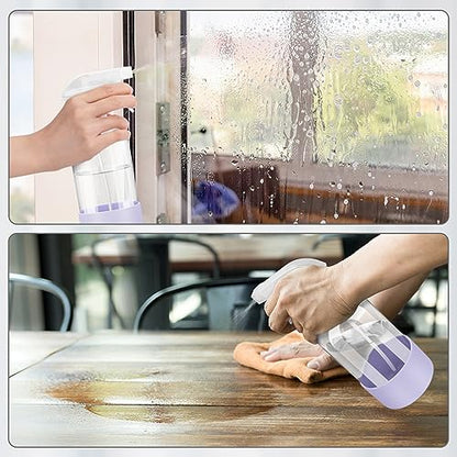 Rionisor Glass Spray Bottles with Silicone Sleeve Protection, Empty 16 oz Refillable Containers, Reusable Spray Bottles with Adjustable Nozzle for Hair, Cleaning Solutions, 1 Pack Purple - color: Purple, style: 1 Pack