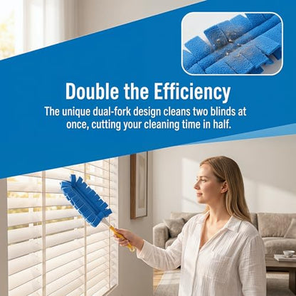 Reusable Duster Refills Compatible, New 360° Cleaning Fleece Refills Washable Duster Pads with Handle Included, Reusable Duster Refill Compatible for Furniture, Home Cleaning,Fan, Blinds (1 Set) - color: 1 Set