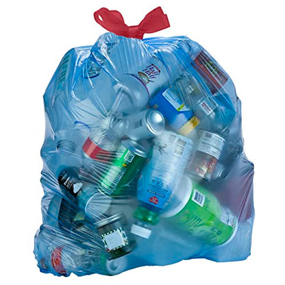 Amazon Basics Blue Recycling Trash Bags, Unscented, 13 Gallon, 60 count (Pack of 2) - size: 60 Count (Pack of 2)