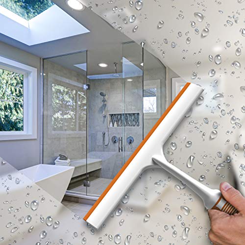 SCRUBIT Window and Shower Squeegee, Lightweight Squeegy Cleaner for Windows, Glass, Car Windshield, and Mirror - Streak Free Cleaning Tool for Shower Doors, Kitchen and Bathroom - size: 1 Count (Pack of 1)
