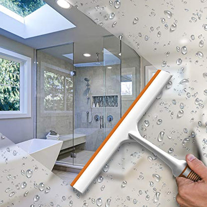 SCRUBIT Window and Shower Squeegee, Lightweight Squeegy Cleaner for Windows, Glass, Car Windshield, and Mirror - Streak Free Cleaning Tool for Shower Doors, Kitchen and Bathroom - size: 1 Count (Pack of 1)