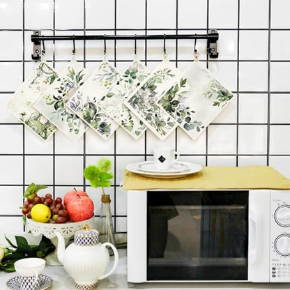 6 Pieces Swedish Kitchen Dishcloths Green Eucalyptus Cleaning Cloths Reusable Absorbent Sponge Cloths Dish Quick Drying Washable Cleaning for Kitchen,Washing,Hand, Counter Wipes - color: Green
