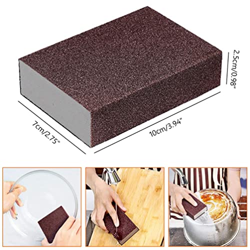 Mineral Sponge, Carborundum Sponges, Mineral Sponge for Stainless Steel, Reusable Household Cleaning Tools for Dishes (B. 10pcs) - color: B. 10pcs