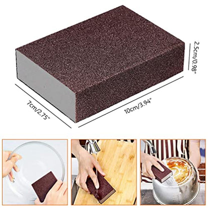 Mineral Sponge, Carborundum Sponges, Mineral Sponge for Stainless Steel, Reusable Household Cleaning Tools for Dishes (A. 10pcs) - color: A. 10pcs