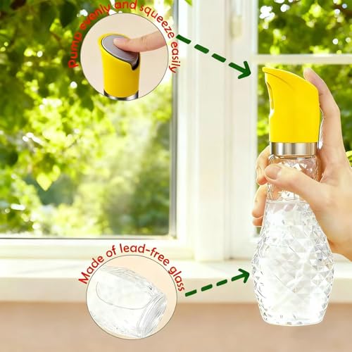 Glass Spray Bottles(9.2oz/260ml), Refillable Spray Bottle for Cleaning, Skin Care, Planting, Showering Pets, Travel, Cleaning & Home (Yellow) - color: Yellow