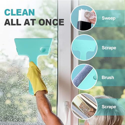 Magic Window Track Cleaner, 2024 Upgraded Window Groove Cleaning Brush Tools Set, Hand-held Window Track Cleaner Brushes Tools Set for Window lides Gaps Tile Lines Shutter Car Vents (Blue 3PCS) - color: Blue 3pcs