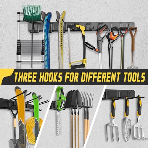 klasit Garage Wall Organizer,15Pack Carries 675 lbs,Garden Tool Organizer 48in With Large Storage Space,Easy Assembly, Sturdy Design,for Efficient Tool Storage Garage Organization | Carries 675 lbs - size: 49.5"15Pack