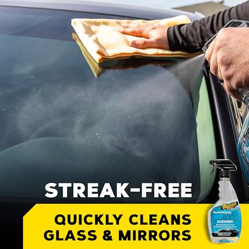 Meguiar's Perfect Clarity Glass Cleaner, Keep Windows, Windshields, and Mirrors Gleaming using a Premium Anti-Hazing Formula that Leaves a Superior Streak Free Finish, 24 Oz - style: Glass Cleaner Spray