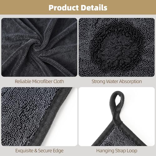 Shiny Wipes Shower Cleaning Cloth - 3 Pack 24 x 36 inch Ultra Absorbent Car Drying Towel, Shiny Wipes Drying Towel Microfiber Cleaning Cloth for Car, Bath & Househood - size: 24*36in