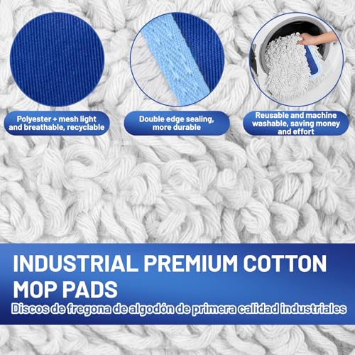 36" Commercial Dust Mop: Dry Dust Broom for Hardwood Floors Cleaning - 2 Mop Pads 59" Long Handle Heavy Duty Frame - Industrial Professional Cleaning Supplies for Hotel Warehouse School Janitor - size: 36 inches Dust Mop