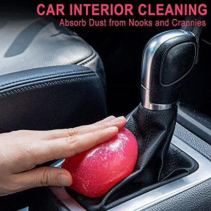 TICARVE 2Pack Cleaning Gel Car Putty Slime for Detailing Putty Detail Tools Car Interior Cleaner Automotive Cleaning Kits Keyboard Cleaner Blue Rose (320g/11.2oz) - color: Blue+Rose Red