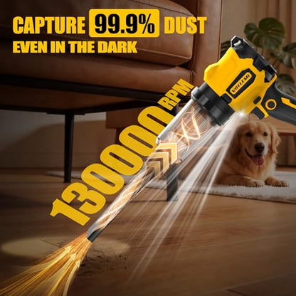 7-in-1 Cordless Vacuum Cleaner, 21V 8000MAH Battery Powered Handheld Car Vacuum with 700W Brushless Motor, 50KPA High Power Suction & Blower for Home, Car, Pet Hair, Keyboard