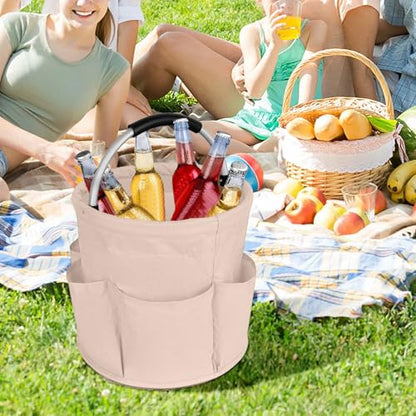 Professional Cleaning Caddy Organizer - 11" Wearable Cleaning Supply Bag with Adjustable Shoulder Strap & Handle - Housekeeper Essentials Organizer for Detailing Tools & Supplies (White) - color: White