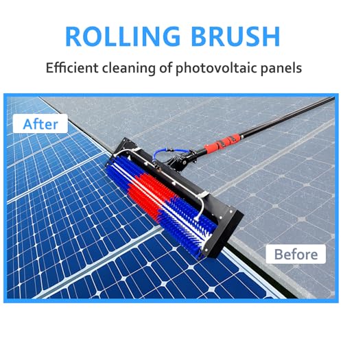 Solar Panel Cleaning Roller Brush (18FT-Inverter) - size: 18FT-inverter