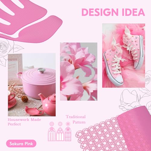 Vgo... Household Cleaning Gloves,Double-layer,Lined Dishwashing Gloves,Long Sleeves for Kitchen,Bathroom Cleaning(TP1117) - color: Pink, size: Medium(Pack of 1)