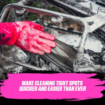 Muc Off Deep Scrubber Gloves M, Pink - size: Medium