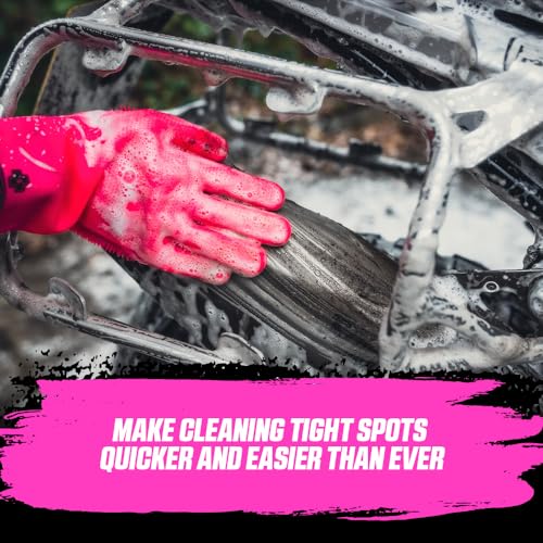 Muc Off Deep Scrubber Gloves L Pink - size: Large