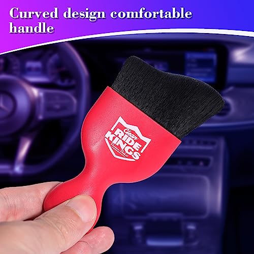 Car Interior Cleaner,Auto Soft Hair Detailing Brush Car Cleaning Kit Auto Detailing Tools Car Cleaning Supplies Car Accessories Car Gifts for Men Women Red - color: New3012red