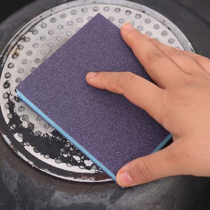 6Pcs Diamond Sand Scrubbing Pot Bottom Polishing Sponge Sand Block 60-320 Grit Reusable Metal Wood Polishing Tool