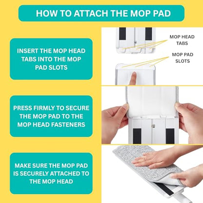 True & Tidy® TrueClean Mop & Bucket Spin Mop Pump System, Patent Pending 3 Compartments Separate Clean & Dirty Water, Hands-Free Self-Wringing Aluminum Head, Machine Washable Pads, in Gift Box