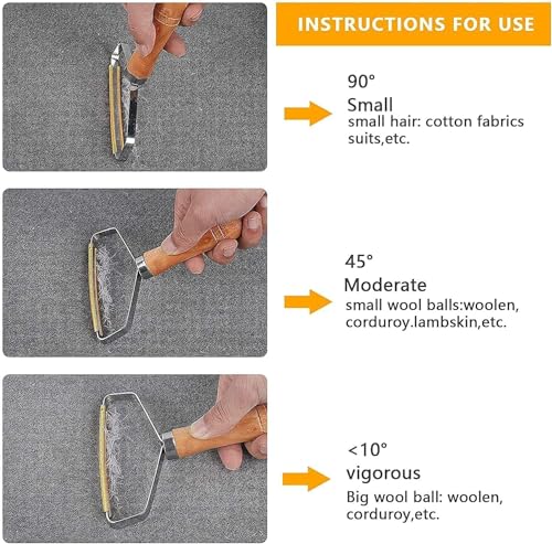 Portable Lint Remove Cleaner Pro, Reusable Double Sided Travel Brush for Removing Lint Pet Hair Dust in Clothes, Furniture and Carpet, Fuzz, Pet Fur Removal Tool, Portable Carpet Scraper Rake