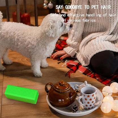2pcs Pet Hair Remover, Car Carpet Cleaner for Dog & Cat Hair, Interior, Furniture, Sofa - color: Orangegreen