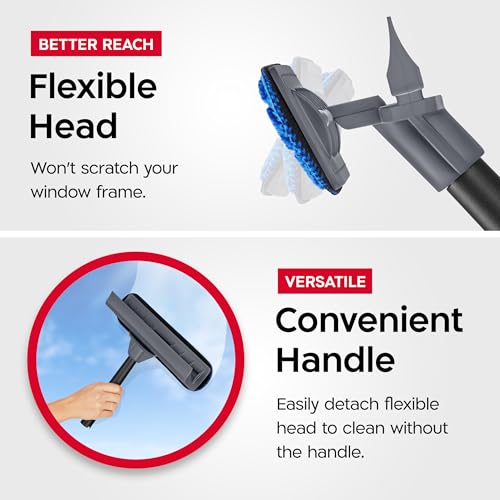 Tyroler Professional Window Squeegee for Home, 12"-80" Long Squeegee for Window Cleaning, 2-in-1 Window Cleaning Squeegee Kit, Indoor & Outdoor Window Cleaner Tool for High Windows & Glass - size: 12''-80''
