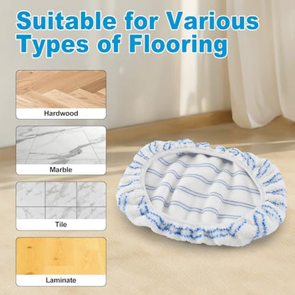 5 Pack Mop Heads Replacements for Ocedar Hardwood Floor 'N More Microfiber Mops,Terry Cloth Mops Refills 15 x 8 Flat Dust Mop Pads for O Cedar mop,Washable&Reusable Mopping Pads (Handle Not Included) - size: 5 Pack