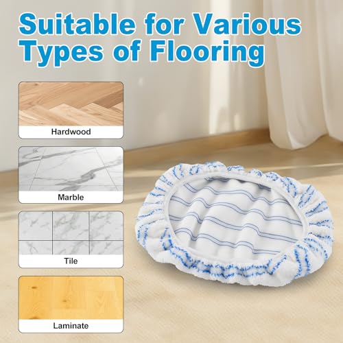 8 Pack Mop Heads Replacements for OCedar Hardwood Floor 'N More Microfiber Mops,Terry Cloth Mops Refills 15 x 8 Flat Dust Mop Pads for O Cedar mop, Washable Mopping Pads(Mop Handle Not Included) - size: 8 Pack