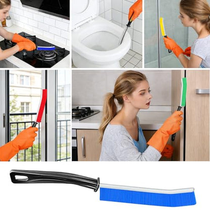 Crevice Cleaning Brush 5 Set-Narrow Gap Cleaning Brushes for Window, Bathroom, Kitchen, and Small Room, Hard-to-Reach Areas(Mix) - color: Mix