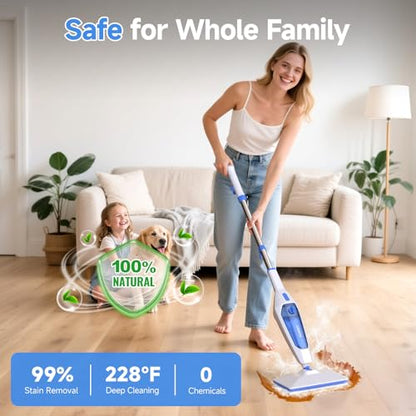 SENMO Microfiber Mop Pads for Steam Mop – Washable and Reusable Replacement Pads for Hardwood, Tile, and Laminate Floors