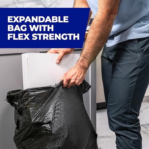 Hefty Ultra Strong Signature Scents 13 Gallon Trash Bags, Fresh Clean Breeze Scent, Tall Kitchen Trash Bags with 25% More Scent Technology, Blackout, 80 Count - style: Fresh Clean Breeze-Black