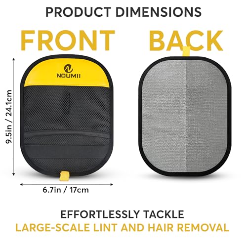 2 Pack Pet Hair Removal Glove - Pet Hair Removal Glove for Dogs & Cats, Electrostatic Pet Hair Remover for Loundry, Couch, Carpet, Clothing, Bed & Car Seat, Reusable Magic Brush Pet Hair Tool - Black