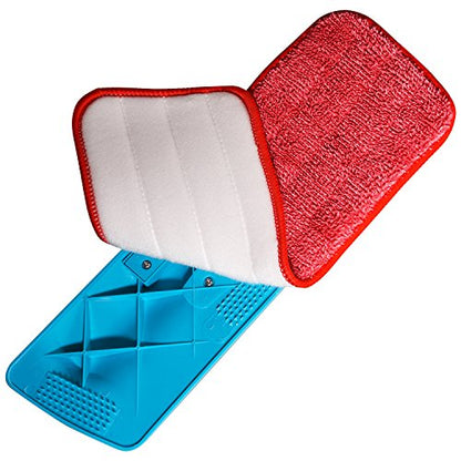 Shappy 3 Pack Reusable Microfiber Mop Pads Spray Mop Replacement Heads Cleaning Pad for Wet Dry Reveal Mops Pads for Floor Cleaning 16.5 x 5.5 Inch