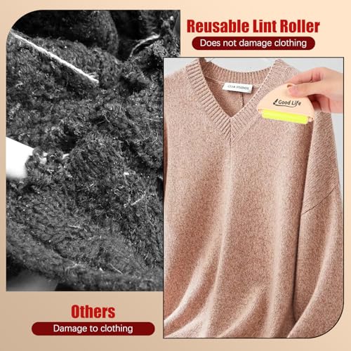 4 Pack Reusable Lint Roller Portable Mini Lint Remover Cat Pet Hair Rollers Travel Size Sticky Cleaner Dog Hair Remover for Clothes Washable Gel Lint Roller Ball
