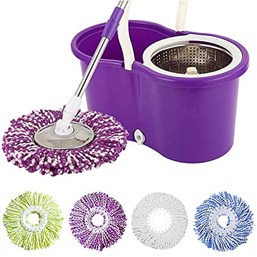 5 Replacement Mop Micro Head Refill for 360° Spin Magic Mop-Microfiber Replacement Mop Head-Round Shape Standard Size