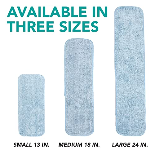Arkwright Spray Mop Replacement Pads - (Case of 120) Bulk Microfiber Flat Dry and Wet Refill Mop Pads Floor Cleaning, Compatible with Bona and Rubbermaid, Fits All Mop Heads, 18 in, Blue - color: Blue, size: 18 Inch (Case of 120)