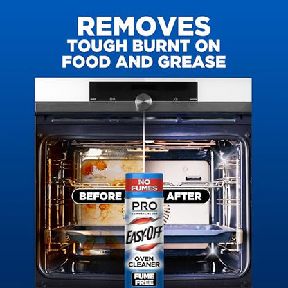 Easy-Off Fume Free PRO size Oven Cleaner Foam, Removes Grease & Burned-On Food, For Ovens, Air Fryers & More 24oz