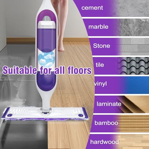 40 Pack Disposable Power Mop Refills Pads Compatible with Swiffer Power Mop,Spray Wet Pads Refill,Disposable Spray Mopping Pads Refills for Multi-Surface Floor Cleaning - color: 40 Count Purple