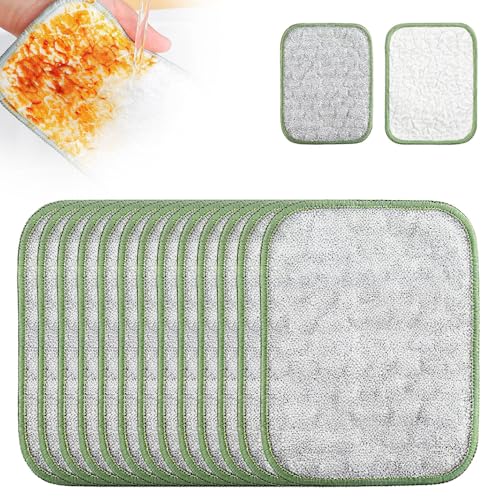 Multipurpose Wire Dishwashing Rags for Wet and Dry, 2026 Reusable Metal Scrubbing Pads Sponge Cloths Towels Clean, Non Scratch Wire Dishcloth for Kitchen, Sinks, Pots, Pans (15pcs) - color: 15pcs